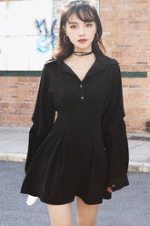 Sexy langärmliges, schmales Gothic-Kleid